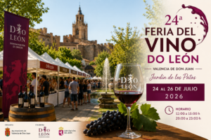 La Feria del Vino DO León se celebrará del 24 al 26 de julio en el Jardín de los Patos de Valencia de Don Juan.