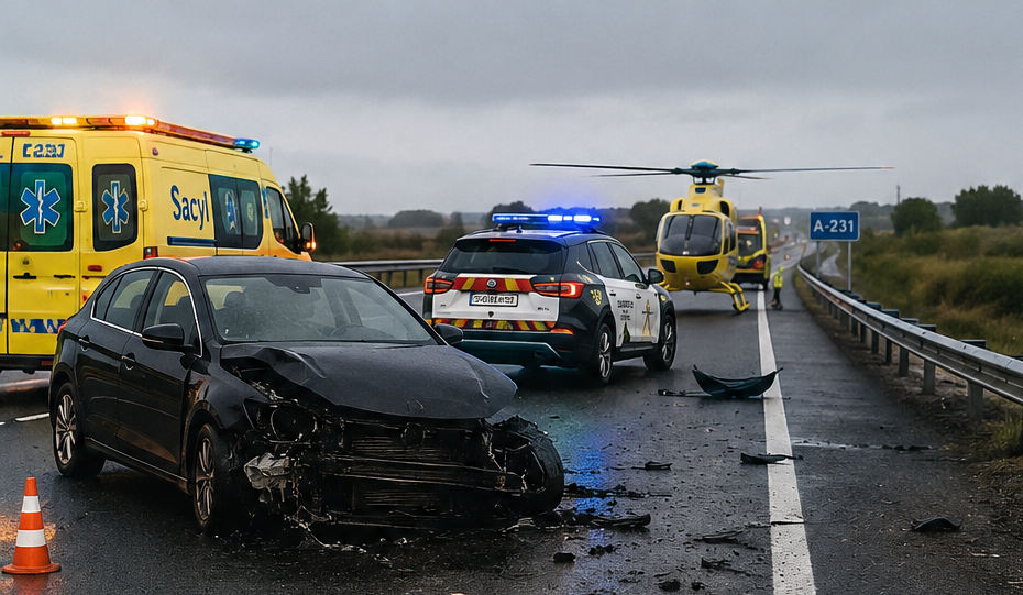 Accidente en Sahagún deja una mujer inconsciente y 2 heridos